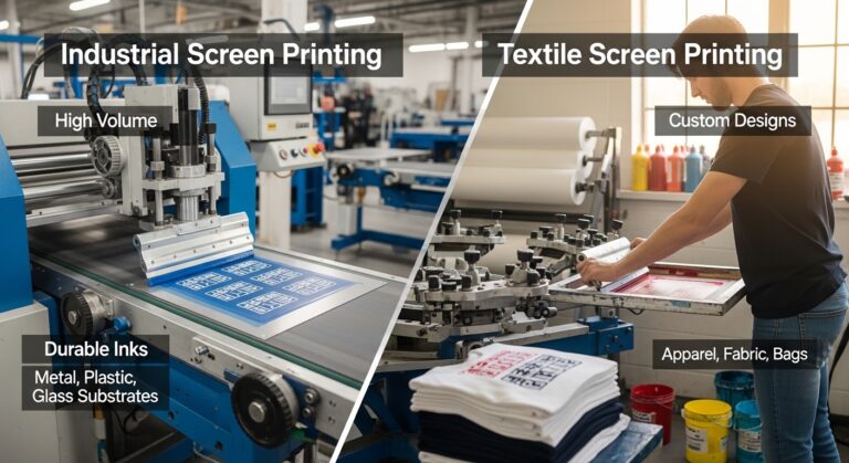 Serigrafía Industrial vs Textil: Diferencias y Usos