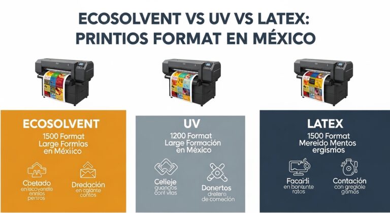 Ecosolvente vs UV vs Látex: Gran Formato en México