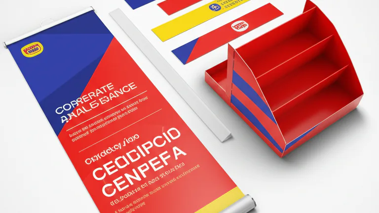 Colección de materiales POP para punto de venta: roll up, display de cartón, stopper acrílico y cenefa de anaquel