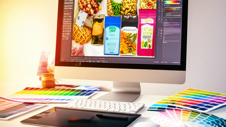 Diseño digital de artes para rotulación de refrigeradores y congeladores en ambiente de estudio profesional