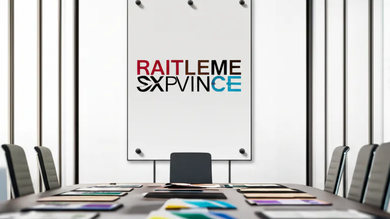 Sala de presentación corporativa con muestras de impresión de espectaculares para evaluación de proveedor B2B