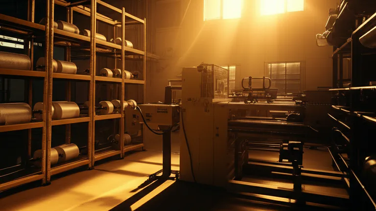 Planta industrial moderna con línea de producción para transferencias digitales DTF