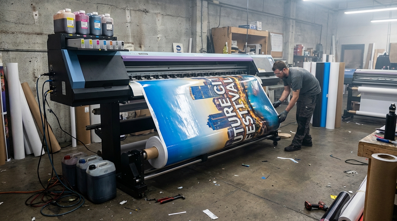 Impresión de banner gigante en gran formato