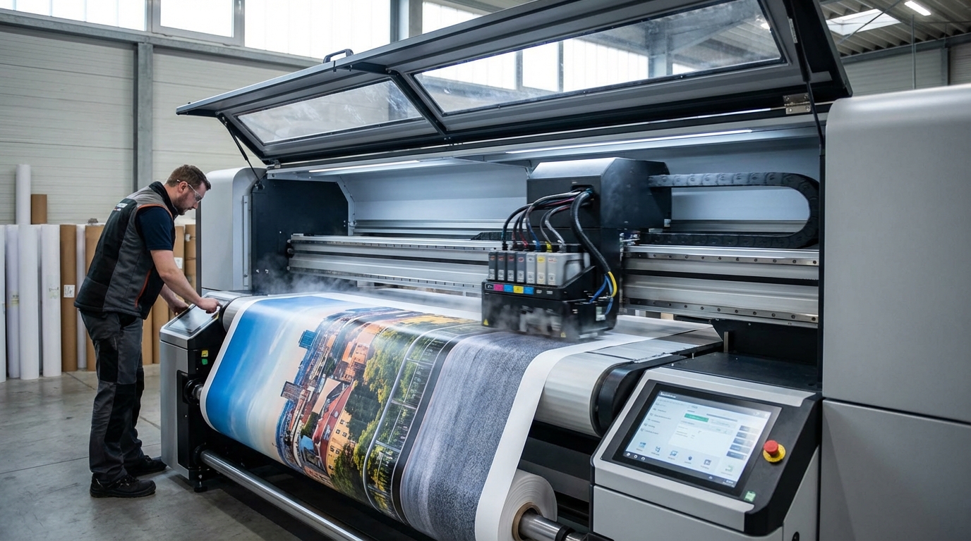 Impresora industrial en producción