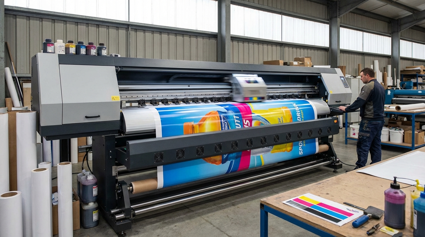 Impresora produciendo material gráfico