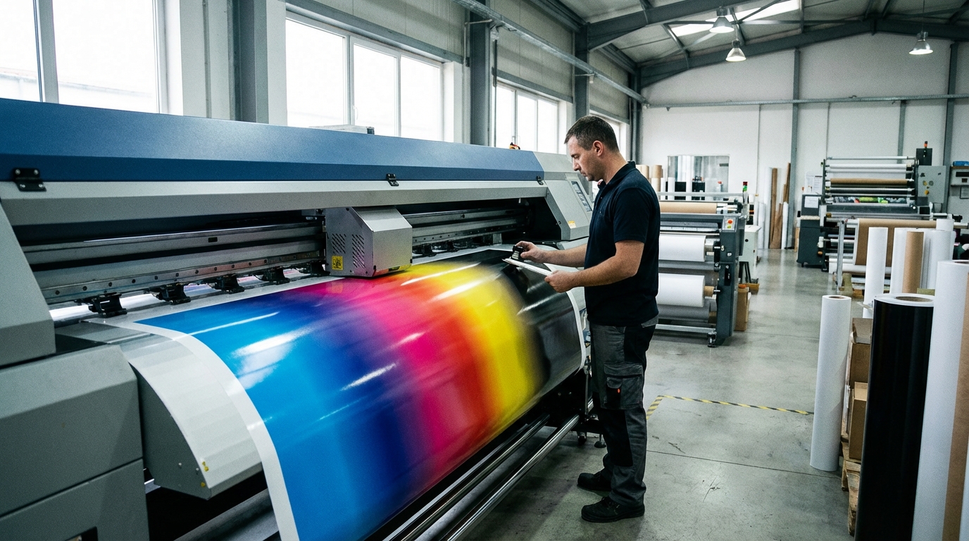 Impresora produciendo material gráfico