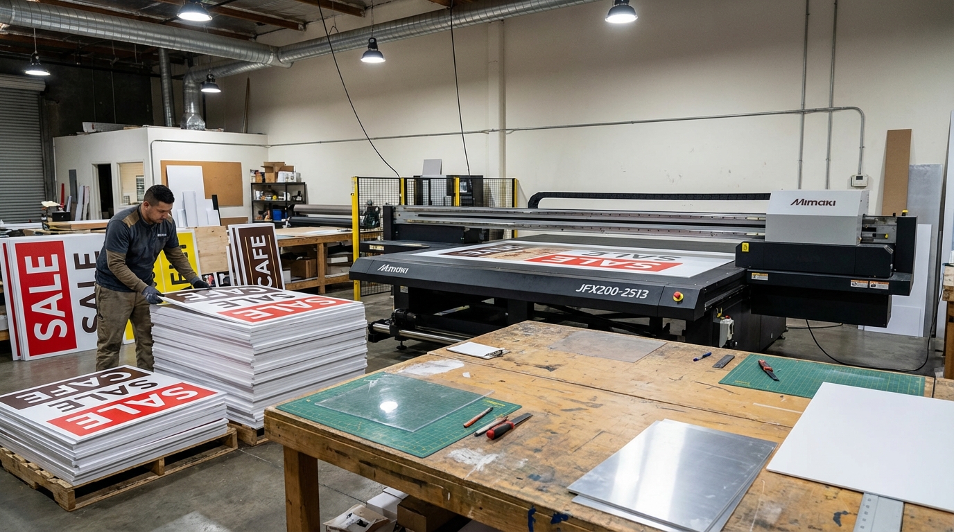 Taller de fabricación de señalética UV