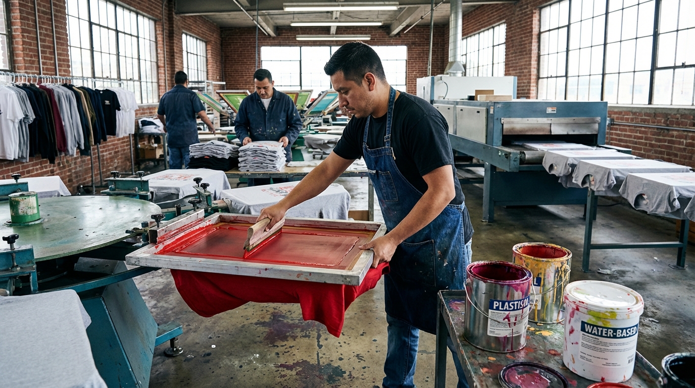 Serigrafía textil industrial