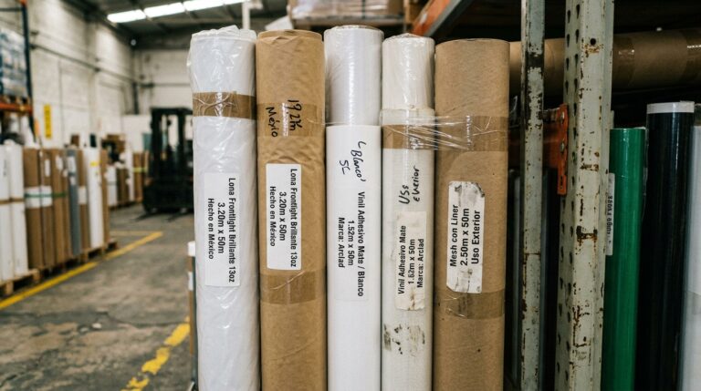 Materiales para rotulación de negocios: acrílico, vinil y compuesto aluminio