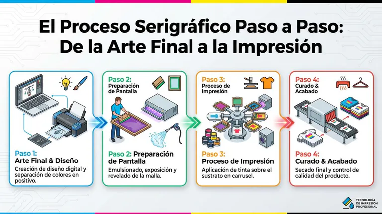 Proceso serigráfico paso a paso