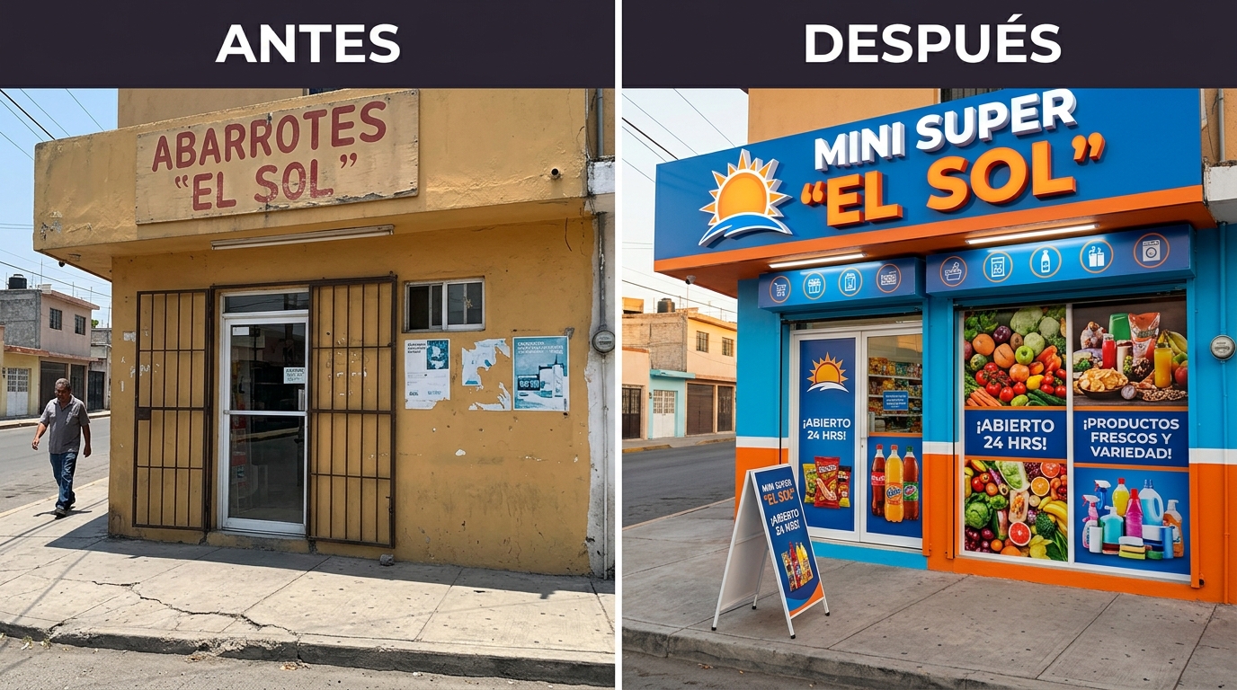 Rotulacion Espacios Comerciales Vinil Acrilico — detalle de material y acabado de impresión — Imagen y Color GR