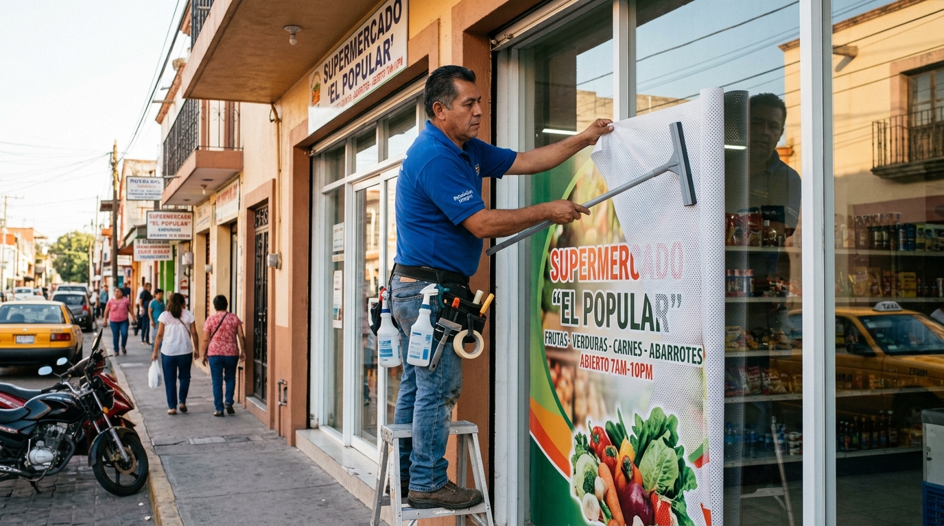 Rotulacion Espacios Comerciales Vinil Acrilico — equipo y maquinaria de impresión comercial — Imagen y Color GR