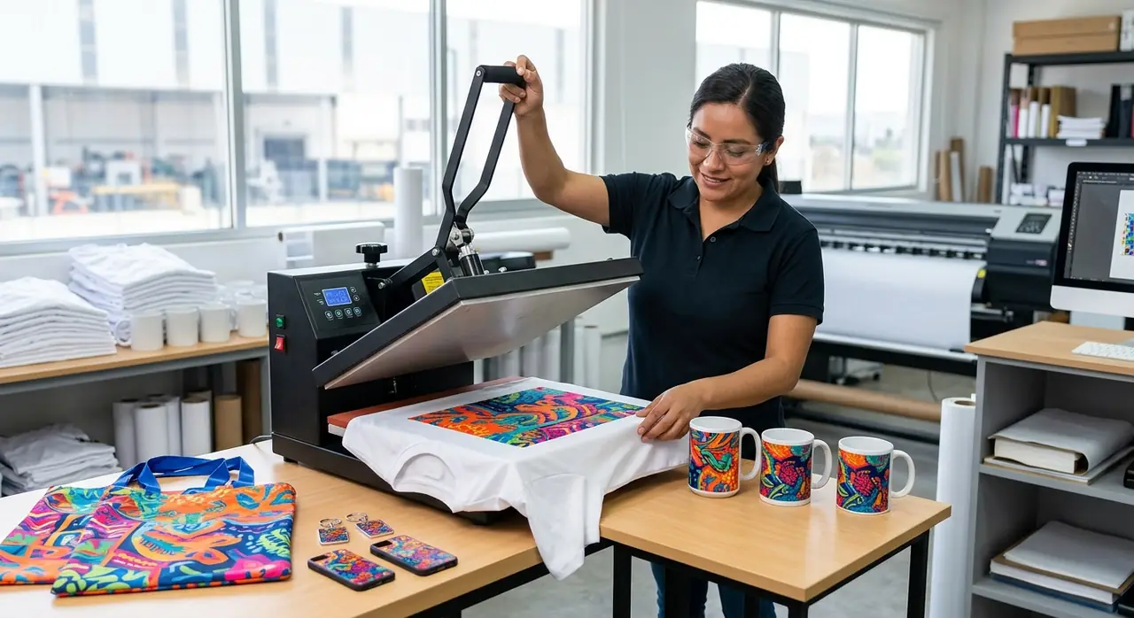 Sublimación: Colores Vivos y Acabado Profesional para Merchandising en Poliéster y Sustratos Rígidos