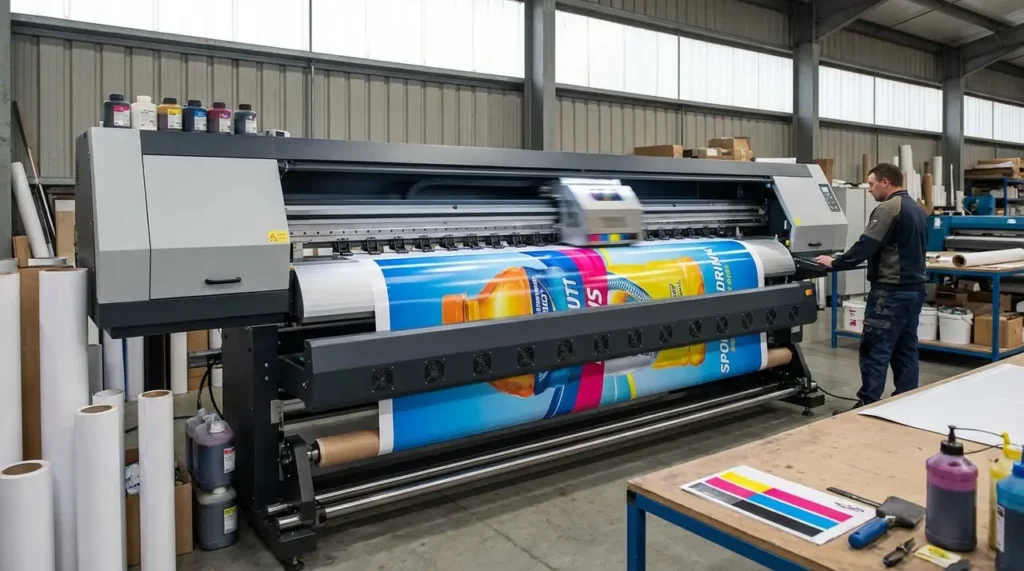 Impresora produciendo material gráfico
