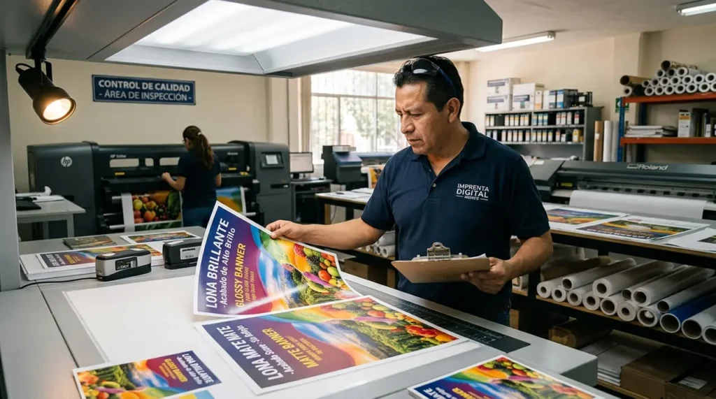 Inspector de calidad revisando etiquetas de productos para cumplimiento NOM en México