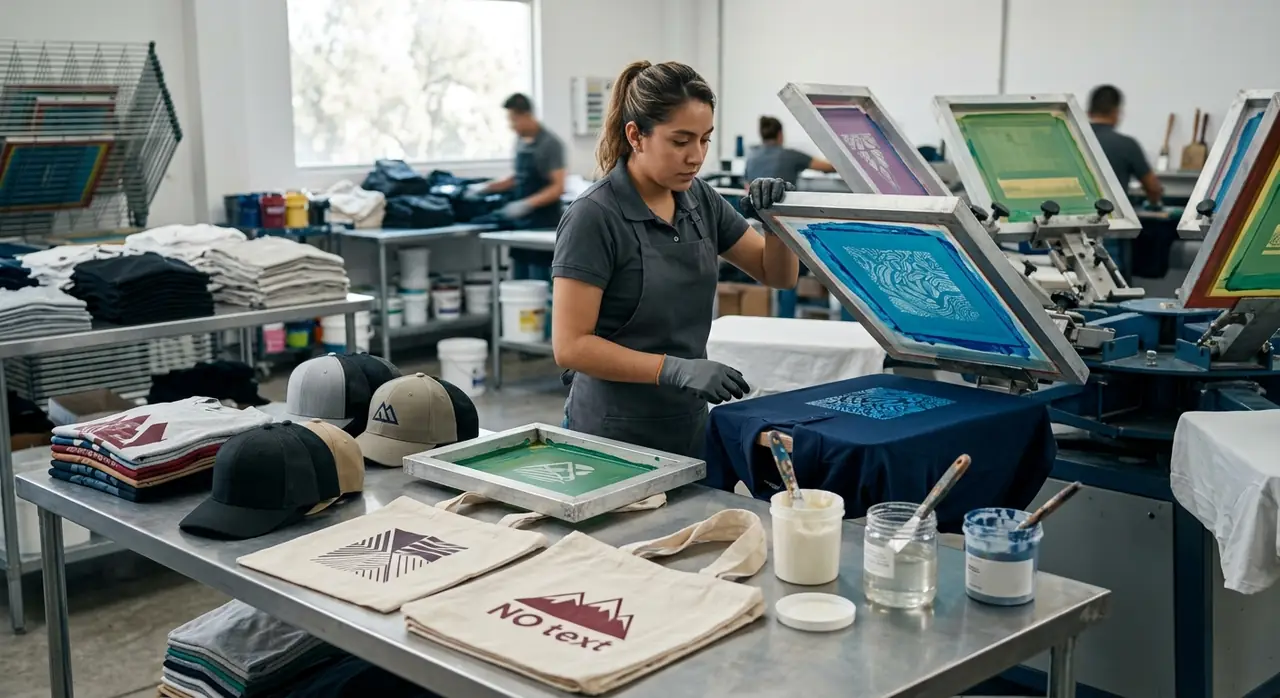Tipos de Tintas para Serigrafía en Merch Empresarial y Cuándo Usar Cada Una